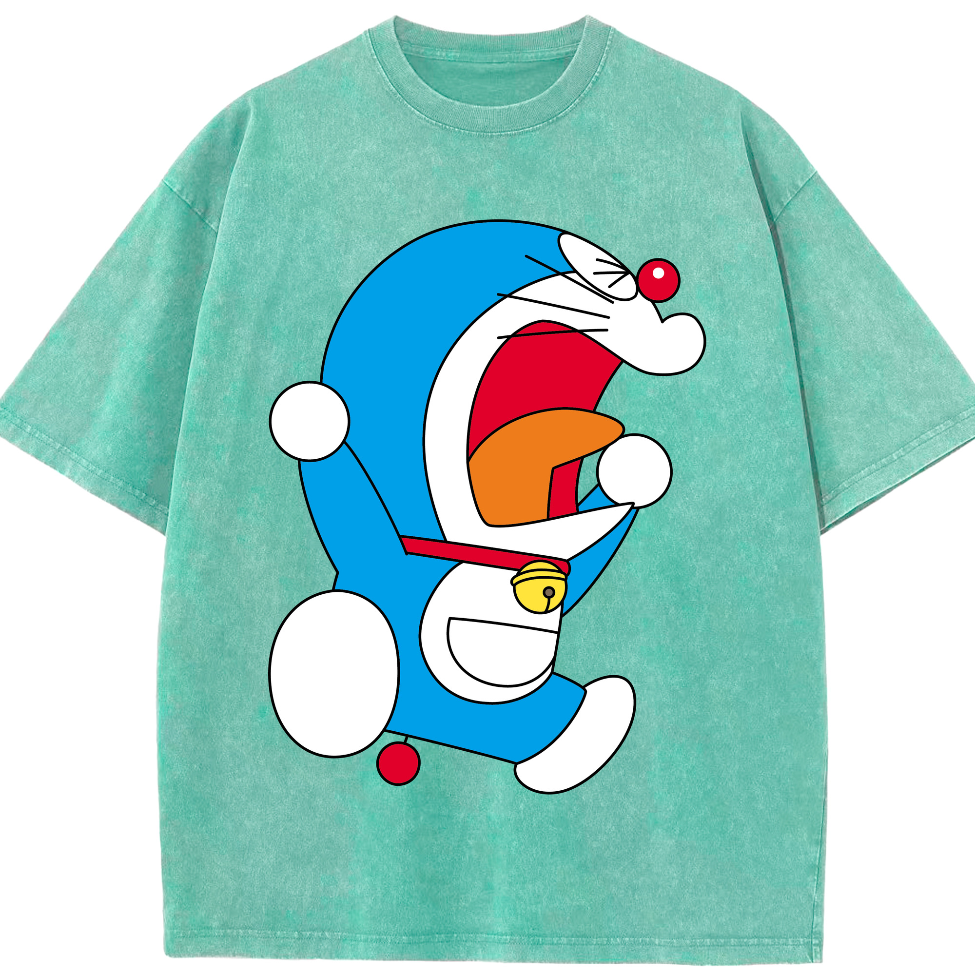 （画像用） ドラえもん Doraemon 綿100% ヴィンテージ風 半袖Tシャツ（フロントプリント）